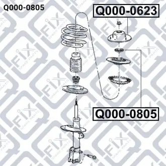 Подшипник опоры амортизатора переднего Q-fix Q000-0805