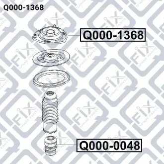 Опора переднього амортизатора Q-fix Q000-1368