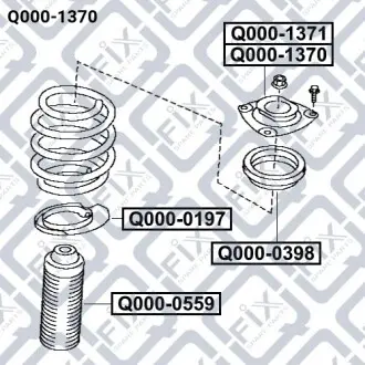 Опора переднього амортизатора (ліва) Q-fix Q000-1370