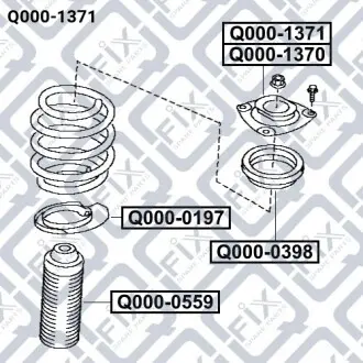 Опора переднього амортизатора (права) Q-fix Q000-1371
