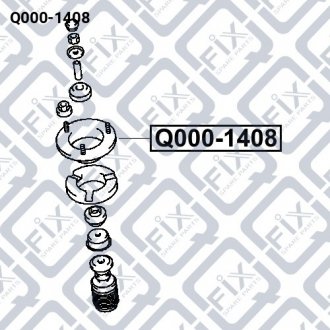 Опора переднього амортизатора Q-fix Q000-1408 (фото 1)