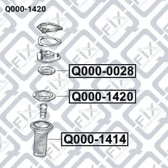 КРЕПЛЕНИЕ АМОРТ ПЕРЕДН Q-fix Q000-1420