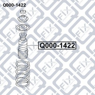 Пильовик переднього амортизатора з відбійником Q-fix Q000-1422