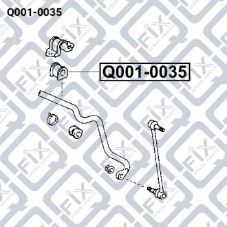 Втулка переднього стабілізатора Q-fix Q001-0035 (фото 1)