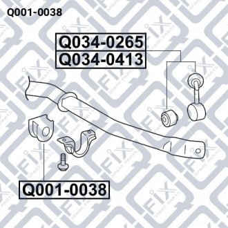 Втулка переднього стабілізатора Q-fix Q001-0038