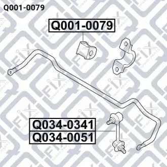 Втулка заднего стабилизатора Q-fix Q001-0079