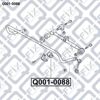 Втулка переднього стабілізатора Q-fix Q001-0088