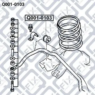 Втулка заднего стабилизатора Q-fix Q001-0103