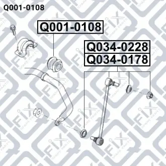 Втулка переднего стабилизатора Q-fix Q001-0108