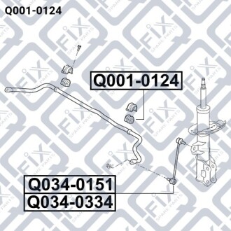 Втулка переднего стабилизатора Q-fix Q001-0124