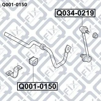 Втулка заднего стабилизатора Q-fix Q001-0150