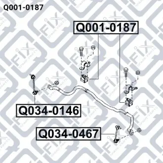 Втулка переднего стабилизатора Q-fix Q001-0187