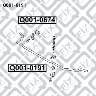 Втулка переднего стабилизатора Q-fix Q001-0191