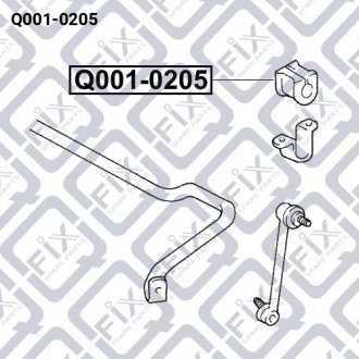 Втулка переднього стабілізатора Q-fix Q001-0205