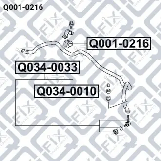 Втулка переднего стабилизатора Q-fix Q001-0216