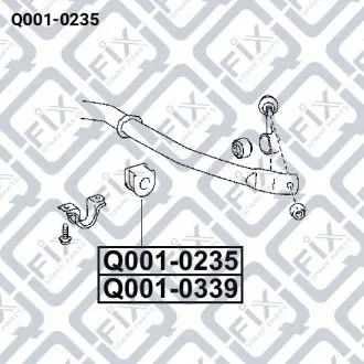 Втулка переднього стабілізатора Q-fix Q001-0235