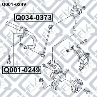 Втулка переднего стабилизатора Q-fix Q001-0249