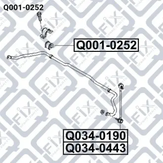 Втулка переднего стабилизатора Q-fix Q001-0252