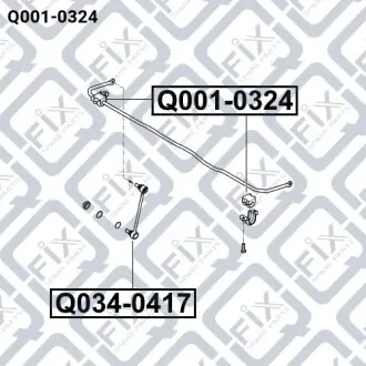Втулка заднего стабилизатора Q-fix Q001-0324