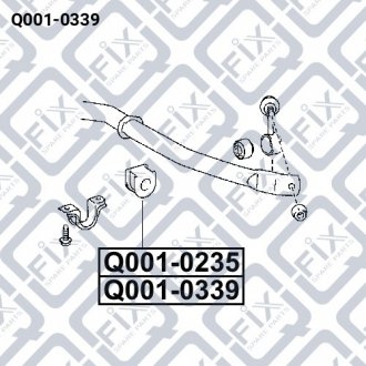 Втулка переднего стабилизатора Q-fix Q001-0339 (фото 1)