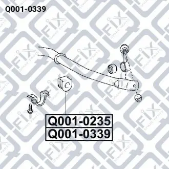 Втулка переднього стабілізатора Q-fix Q001-0339