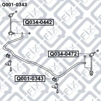 Втулка переднього стабілізатора Q-fix Q001-0343