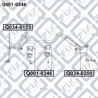 Втулка переднього стабілізатора Q-fix Q001-0346
