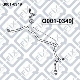 Втулка переднього стабілізатора Q-fix Q001-0349