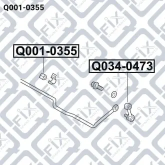 Втулка заднього стабілізатора Q-fix Q001-0355