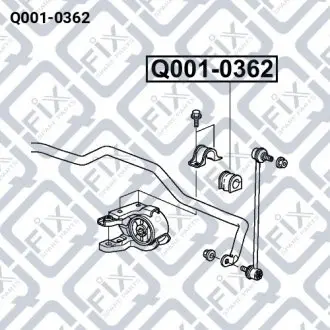 Втулка переднего стабилизатора Q-fix Q001-0362