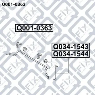 Втулка переднего стабилизатора Q-fix Q001-0363