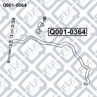 Втулка переднього стабілізатора Q-fix Q001-0364