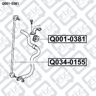 Втулка переднього стабілізатора Q-fix Q001-0381