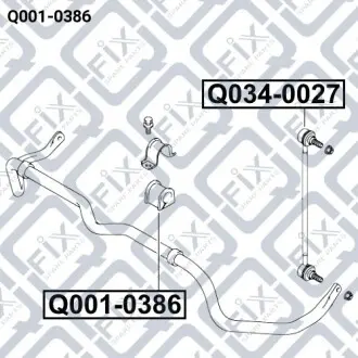 Втулка переднего стабилизатора Q-fix Q001-0386