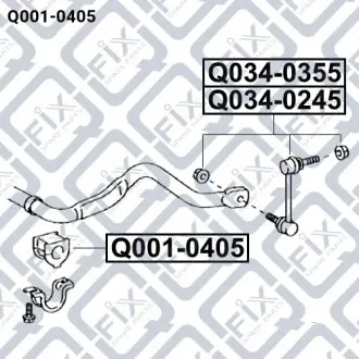 Втулка переднего стабилизатора Q-fix Q001-0405