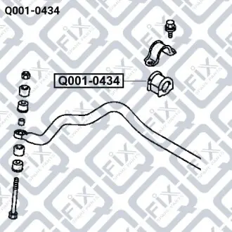 Втулка переднего стабилизатора Q-fix Q001-0434