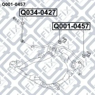 Втулка переднього стабілізатора Q-fix Q001-0457