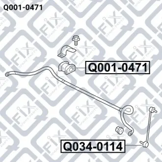 Втулка переднього стабілізатора Q-fix Q001-0471