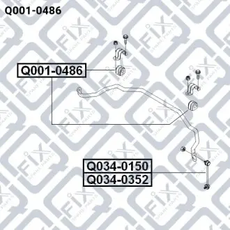 Втулка переднего стабилизатора Q-fix Q001-0486
