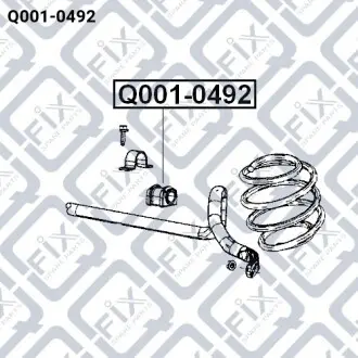 Втулка переднего стабилизатора Q-fix Q001-0492