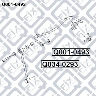 Втулка заднего стабилизатора Q-fix Q001-0493