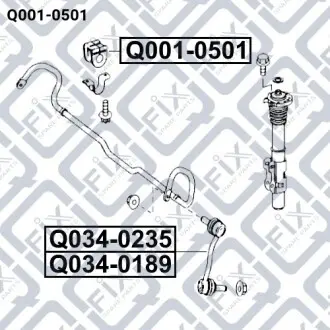 Втулка переднего стабилизатора Q-fix Q001-0501