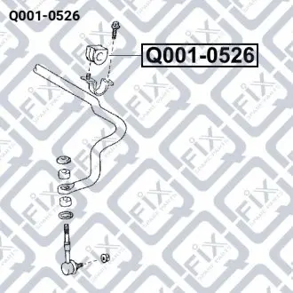 Втулка переднього стабілізатора Q-fix Q001-0526