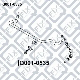 Втулка переднього стабілізатора Q-fix Q001-0535