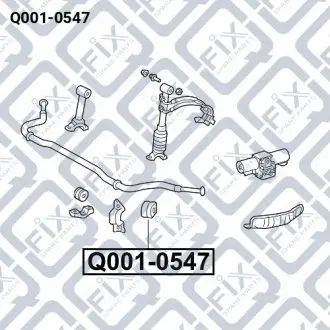 Втулка переднего стабилизатора Q-fix Q001-0547