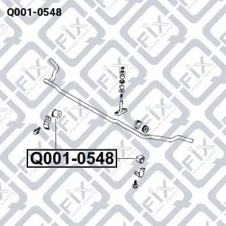 Втулка переднього стабілізатора Q-fix Q001-0548