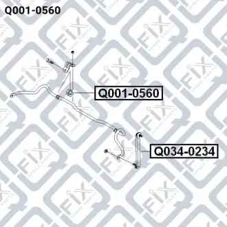 Втулка переднього стабілізатора Q-fix Q001-0560