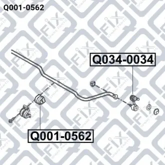 Втулка заднего стабилизатора Q-fix Q001-0562