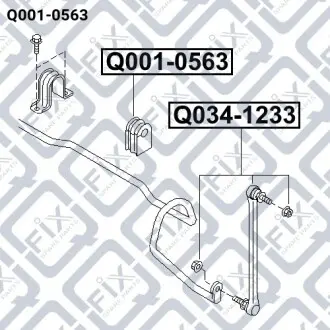 Втулка переднего стабилизатора Q-fix Q001-0563