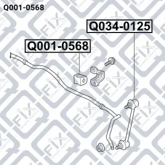 Втулка заднего стабилизатора Q-fix Q001-0568